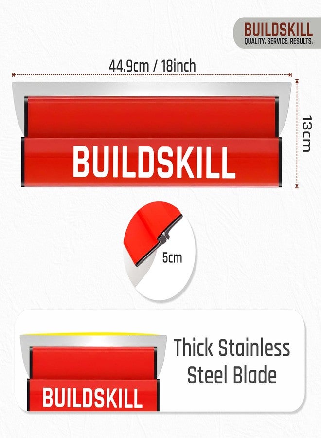 BUILDSKILL أداة تسوية شديدة التحمل من BUILDSKILL | شفرة من الفولاذ المقاوم للصدأ بطول 18 بوصة | مقبض مريح لتسوية معجون الجدران، وتشطيب الجدران الجافة، وملء الشقوق | شفرة قابلة للاستبدال مقاومة للصدأ | تصميم خفيف الوزن - Image 2